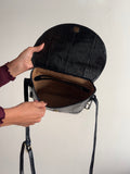 Borsa rettile blu scuro
