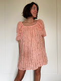 Abito corto rosa fluffy
