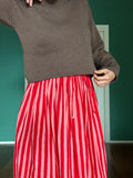 Set gonna + maglione • rosso, rosa e cioccolato