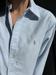 Camicia Ralph Lauren righine azzurre 3