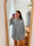 Combo pareo + camicia Ralph Lauren • bianco e blu righe e fiorellini