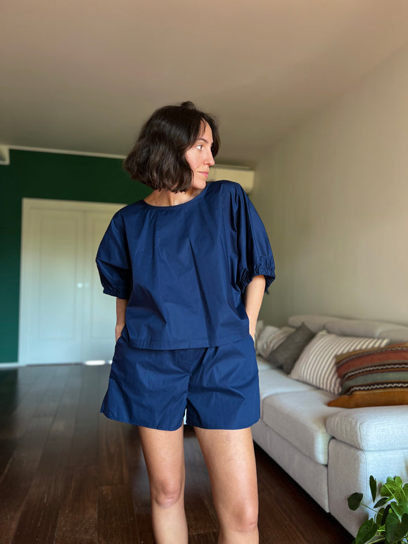 PRE ORDINE • Blusa oversize blu notte