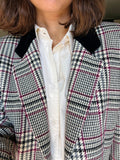 Blazer principe di Galles con vinaccia