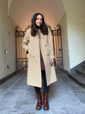 Cappotto beige doppio petto