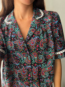 Camicia nera paisley