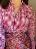 Combo pareo + camicia Ralph Lauren • fiori e quadretti bordeaux