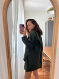 Camicia ampia cotone verde bottiglia