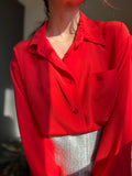 Camicia sartoriale seta rossa