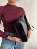 Borsa rettile blu scuro