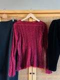 Maglia bordeaux mohair