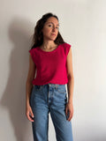 Top fuxia in maglia