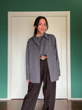 PRE ORDINE • Camicia ampia misto lana grigio brillantini