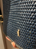 Borsa secchiello vimini blu