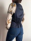 Gilet gessato blu