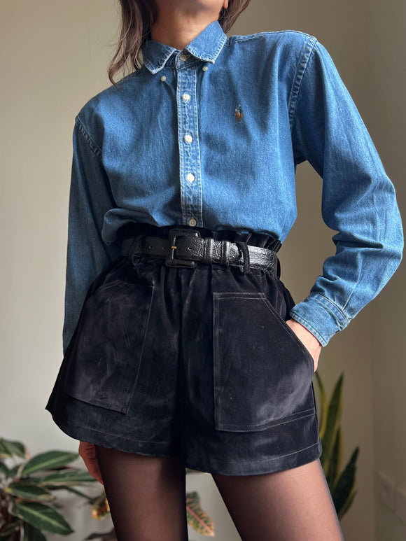 PRE ORDINE • Pantaloncino velluto nero