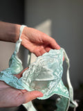 Reggiseno di seta mod.1 • triangolo • verde acqua