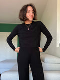 Maglione corto cotone nero
