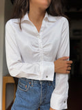 Camicia bianca righe lucide
