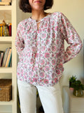 Camicia stampata con laccetto bianca