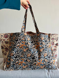 Mega shopper nera paisley