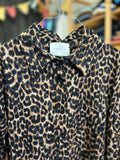 Camicia ampia cotone leopardato