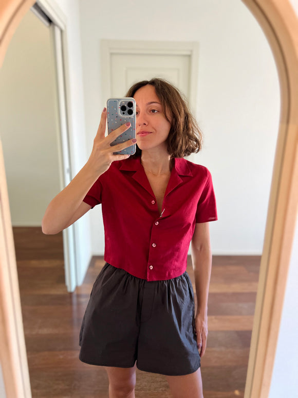 Camicetta corta bordeaux