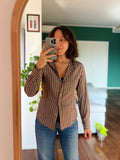 Camicia marrone a righe