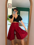 Gonna pantalone bordeaux