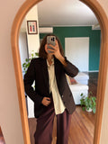 Blazer nero quadri vinaccia