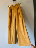 Pantalone Alberto cotone senape