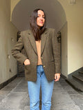Blazer verde oliva a quadri