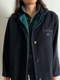 Giacca blu con gilet verde
