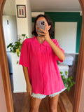 Camicia fuxia di seta
