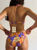 Costume due pezzi fiori e conchiglie