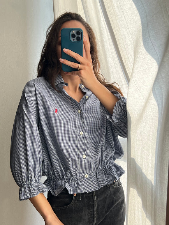 Camicia Gilbi Ralph Lauren vichy bianco-blu