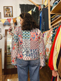 Giacca trapuntata double-face • modello cardigan • patchwork bianca