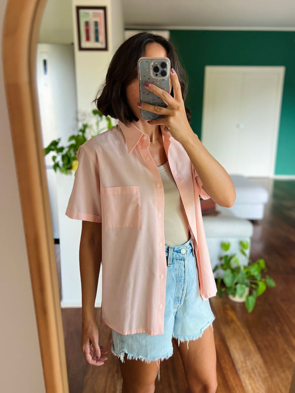 Camicia di cotone rosa
