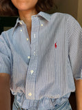 Mezza Gilbi Ralph Lauren azzurra righe