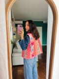 Gilet trapuntato rosa