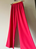 Pantalone sartoriale con le pince satin ciliegia