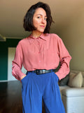 Camicia sartoriale seta rosa antico