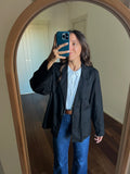 Blazer nero di cotone