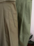 Pantalone Carlo cotone verde oliva