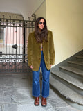 Blazer velluto a coste oliva