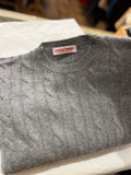 Mini maglione trecce grigio