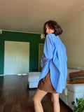 PRE ORDINE • Camicia ampia righe azzurra