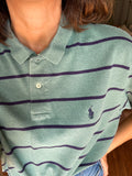 Polo Ralph Lauren verde righe blu