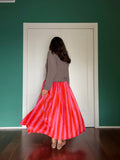 Set gonna + maglione • noce, rosa e zucca