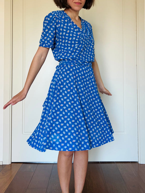 Abito midi bluette