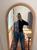 Dolcevita bicolor nero+grigio